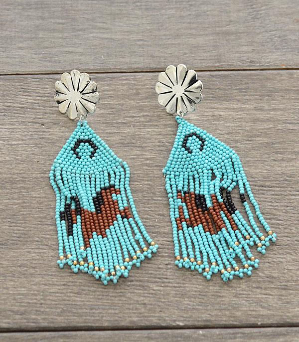 EARRINGS :: WESTERN POST EARRINGS :: Wholesale Handmade Western Seed Bead Earrings