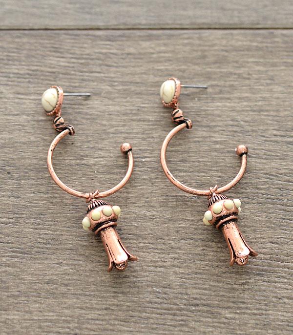 <font color=black>SALE ITEMS</font> :: JEWELRY :: Earrings :: Wholesale Western Squash Blossom Dangle Earrings