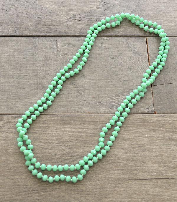 NECKLACES :: WESTERN LONG NECKLACES :: Wholesale 60" Glass Beads Long Necklace