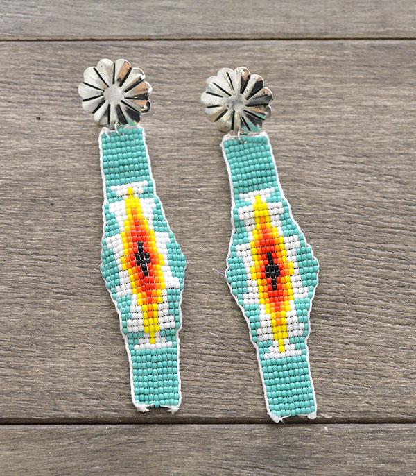 <font color=black>SALE ITEMS</font> :: JEWELRY :: Earrings :: Wholesale Seed Beaded Navajo Western Earrings