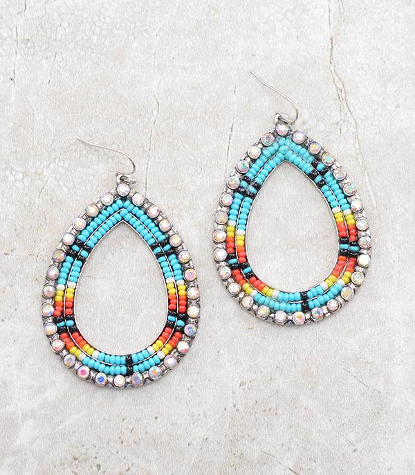New Arrival :: Wholesale Seed Beaded Teardrop Earrings