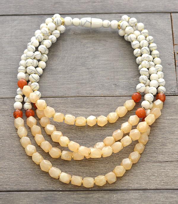 <font color=black>SALE ITEMS</font> :: JEWELRY :: Necklaces :: Wholesale Multi Strand Glass Bead Necklace