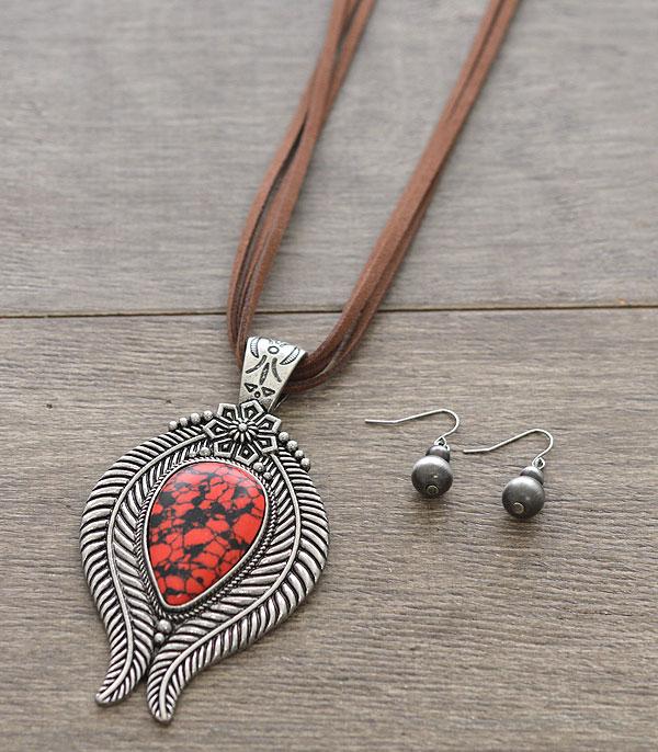 <font color=black>SALE ITEMS</font> :: JEWELRY :: Necklaces :: Wholesale Western Stone Pendant Necklace