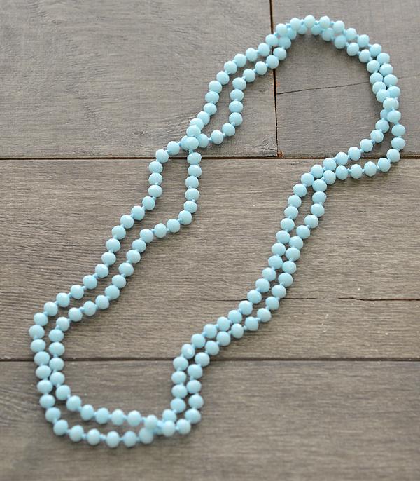 NECKLACES :: WESTERN LONG NECKLACES :: Wholesale 60" Crystal Beads Long Necklace