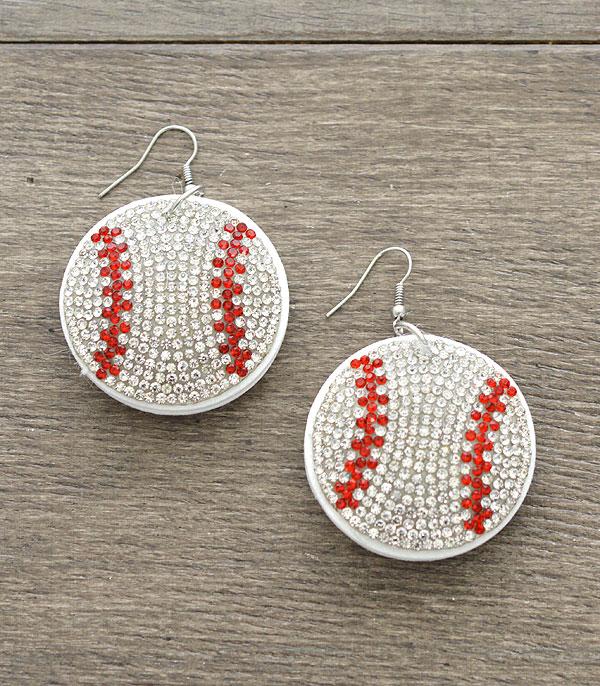 Baseball Bling Earrings