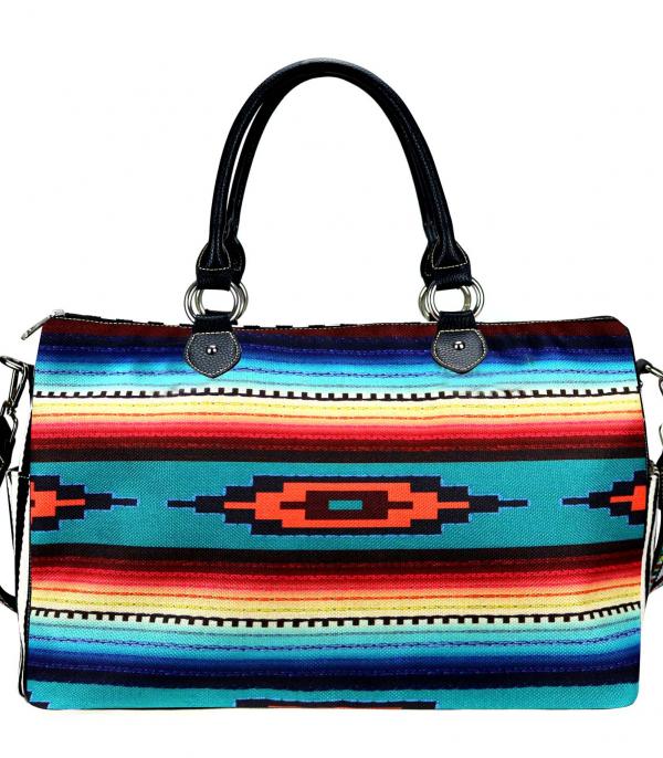 MONTANAWEST BAGS :: WESTERN PURSES :: Wholesale Montana West Aztec Canvas Weekender