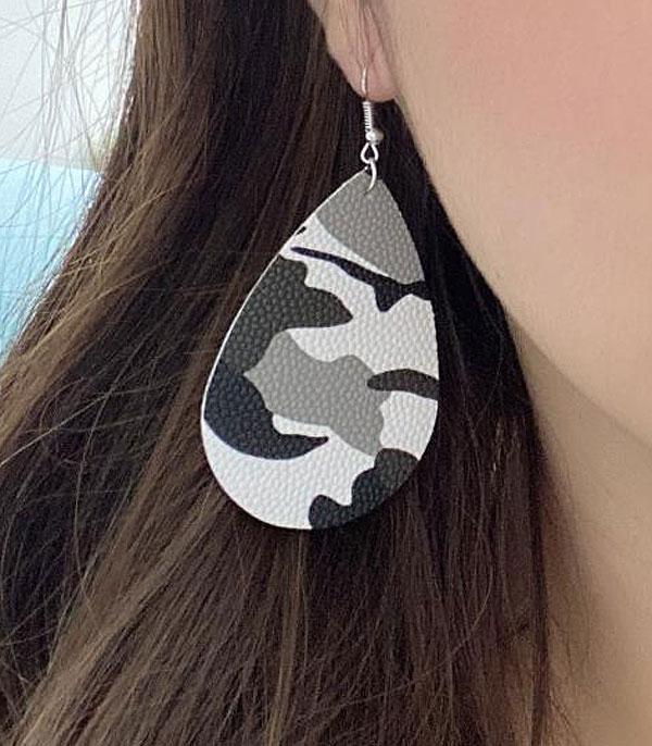 <font color=black>SALE ITEMS</font> :: JEWELRY :: Earrings :: Wholesale Camo Print Teardrop Earrings