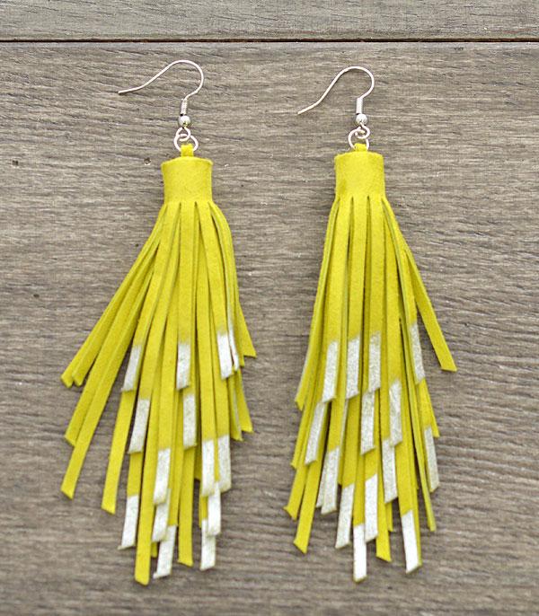 <font color=black>SALE ITEMS</font> :: JEWELRY :: Earrings :: Wholesale Leather Tassel Earrings