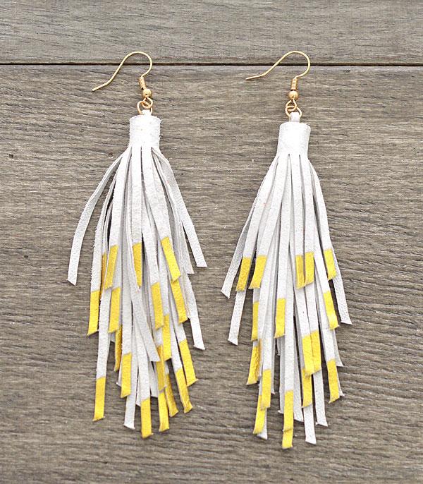 <font color=black>SALE ITEMS</font> :: JEWELRY :: Earrings :: Wholesale Leather Tassel Earrings