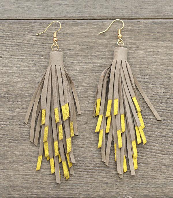 <font color=black>SALE ITEMS</font> :: JEWELRY :: Earrings :: Wholesale Leather Tassel Earrings