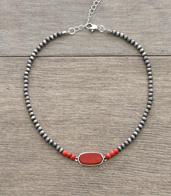 <font color=black>SALE ITEMS</font> :: JEWELRY :: Necklaces :: Wholesale Turquoise Navajo Bead Choker Necklace