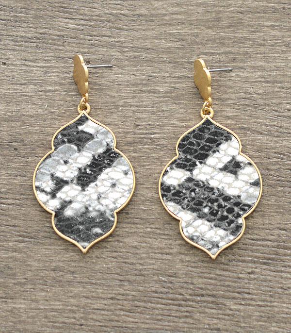 <font color=black>SALE ITEMS</font> :: JEWELRY :: Earrings :: Wholesale Snake Skin Print Earrings