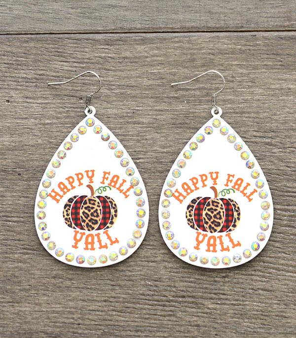 New Arrival :: Wholesale Happy Fall Pumpkin Earrings