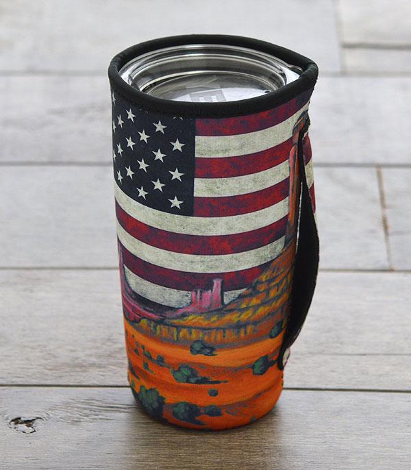 New Arrival :: Wholesale Vintage US Flag Tumbler Drink Sleeve