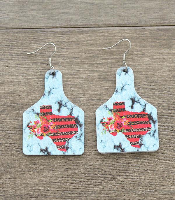 <font color=black>SALE ITEMS</font> :: JEWELRY :: Earrings :: Wholesale Texas Cattle Tag Wood Earrings