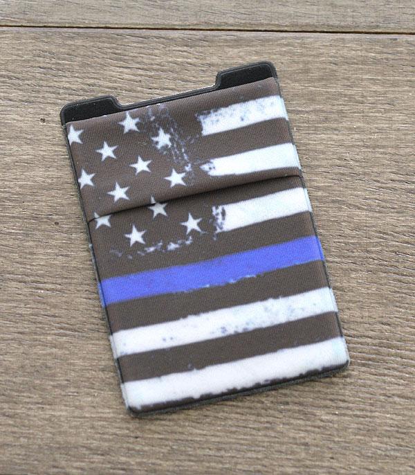 PHONE ACCESSORIES :: Wholesale Blue Line US Flag Phone Pocket