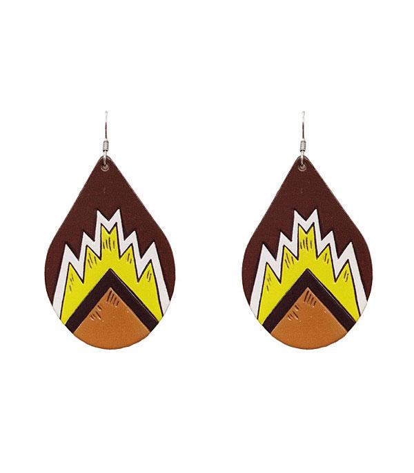 <font color=black>SALE ITEMS</font> :: JEWELRY :: Earrings :: Wholesale Genuine Leather Aztec Teardrop Earrings