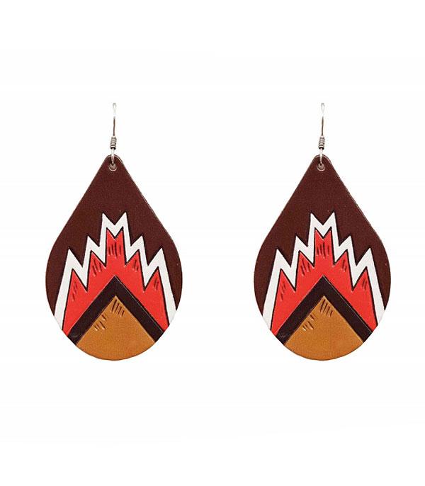 <font color=black>SALE ITEMS</font> :: JEWELRY :: Earrings :: Wholesale Genuine Leather Aztec Teardrop Earrings