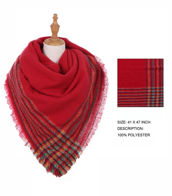 KIMONO I SCARVES :: SCARF / SCARF RING :: Wholesale Plaid Blanket Scarf