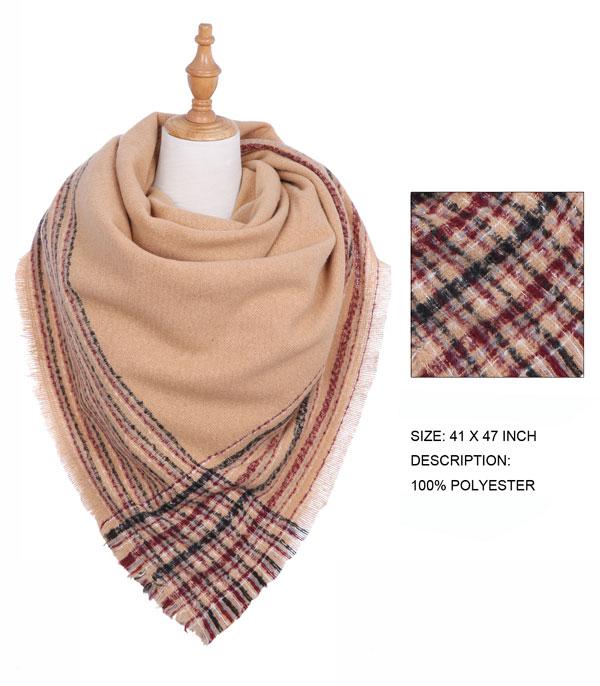 <font color=black>SALE ITEMS</font> :: SCARVES | APPAREL  :: Scarves :: Wholesale Plaid Blanket Scarf