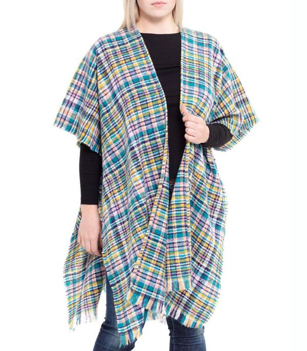 <font color=black>SALE ITEMS</font> :: SCARVES | APPAREL  :: Apparel :: Wholesale Tartan Plaid Kimono