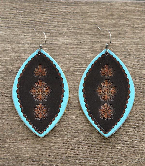 <font color=black>SALE ITEMS</font> :: JEWELRY :: Earrings :: Wholesale Genuine Cowhide Leather Teardrop Earring