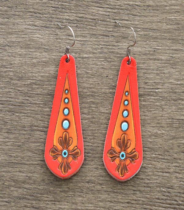 <font color=black>SALE ITEMS</font> :: JEWELRY :: Earrings :: Wholesale Genuine Cowhide Leather Drop Earrings