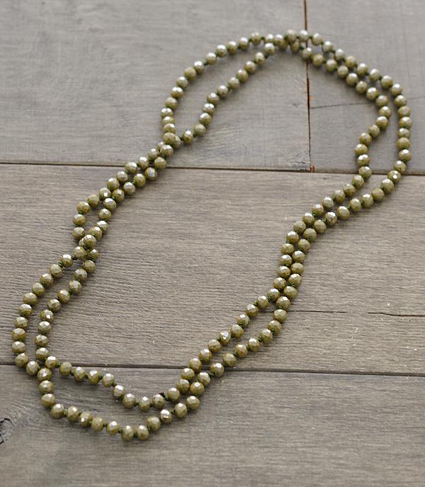 New Arrival :: Wholesale 60" Glass Beads Long Necklace