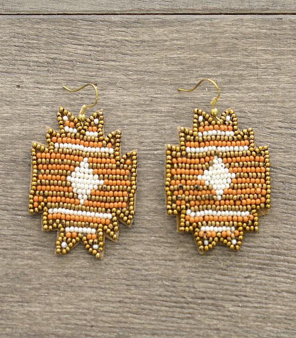 <font color=black>SALE ITEMS</font> :: JEWELRY :: Earrings :: Wholesale Aztec Seed Bead Earrings