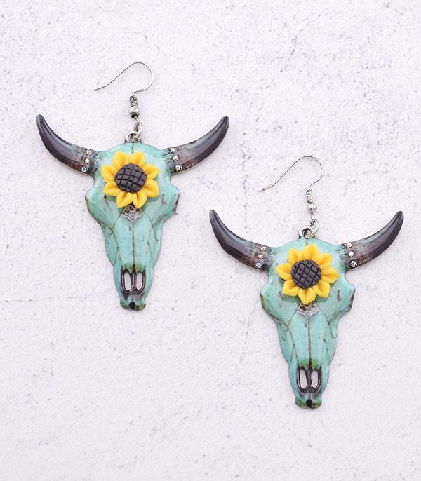 New Arrival :: Wholesale Sunflower Steerhead Earrings