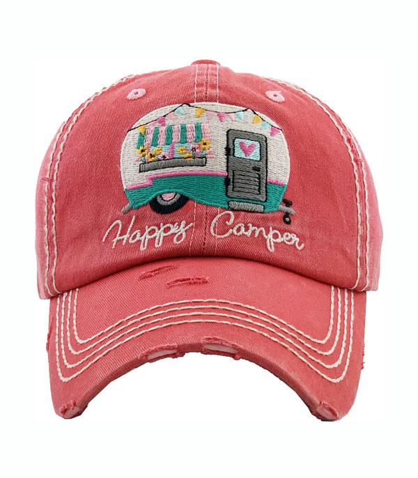 HATS I HAIR ACC :: BALLCAP :: Wholesale Happy Camper Vintage Ballcap