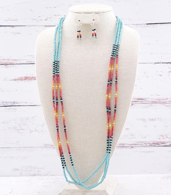 New Arrival :: Wholesale Navajo Bead Layered Necklace