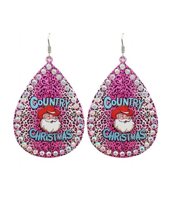 New Arrival :: Wholesale Country Christmas Leopard Earrings