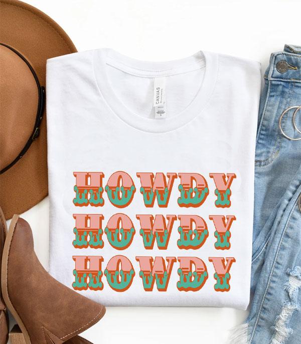 GRAPHIC TEES :: GRAPHIC TEES :: Wholesale Western Howdy Printed Graphic Tshirt