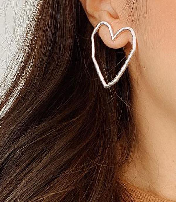 New Arrival :: Wholesale Irregular Shape Heart Post Earrings