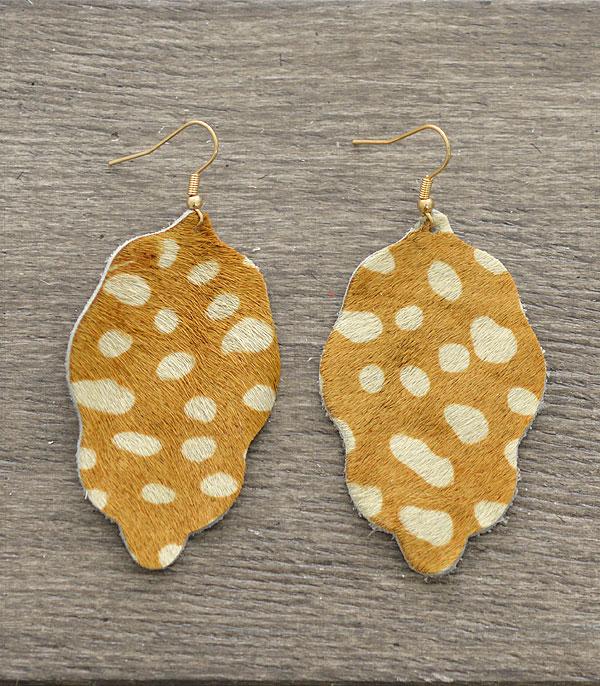 <font color=black>SALE ITEMS</font> :: JEWELRY :: Earrings :: Wholesale Genuine Leather Animal Print Earrings