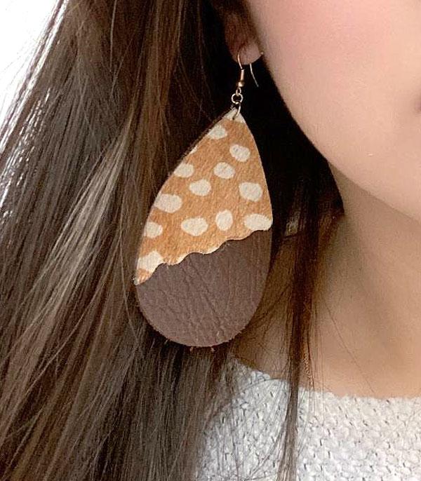 <font color=black>SALE ITEMS</font> :: JEWELRY :: Earrings :: Wholesale Genuine Leather Animal Print Earrings