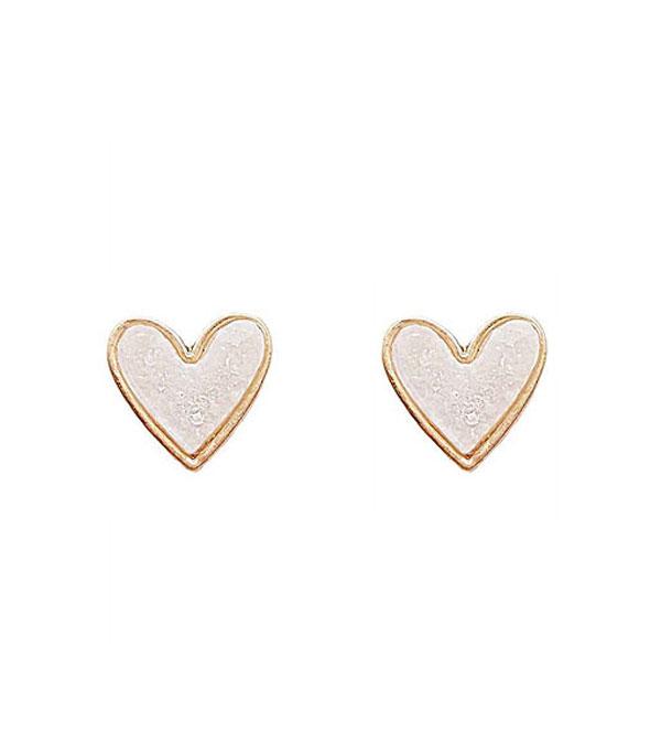 <font color=red>VALENTINE'S</font> :: Wholesale Druzy Heart Post Earrings
