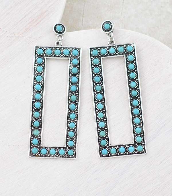 New Arrival :: Wholesale Tipi Western Turquoise Statement Earring