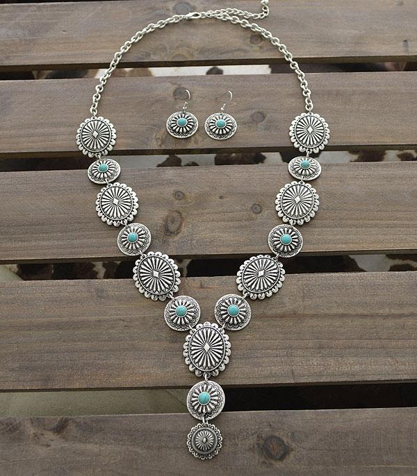 New Arrival :: Wholesale Tipi Western Concho Necklace Set