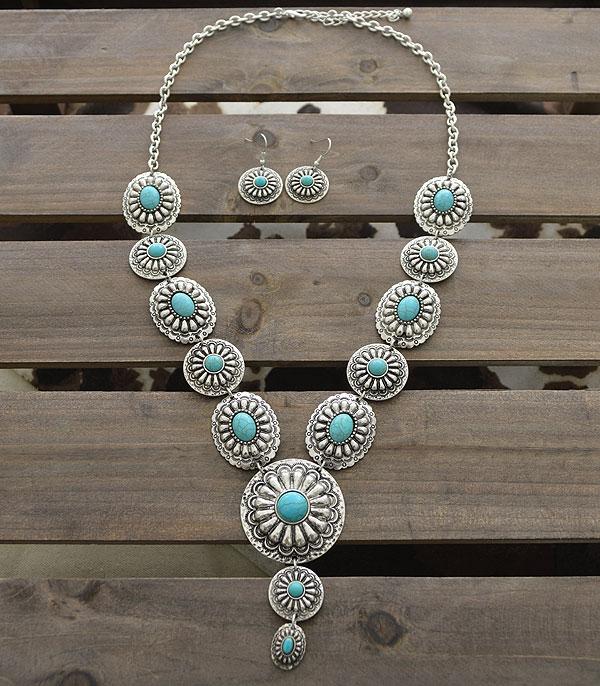 New Arrival :: Wholesale Tipi Western Concho Necklace Set