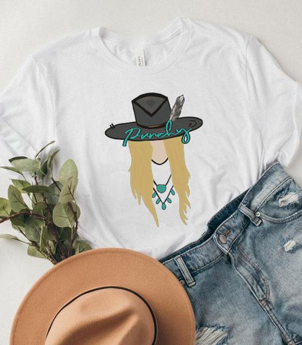 GRAPHIC TEES :: GRAPHIC TEES :: Wholesale Western Punchy Cowgirl Tshirt 