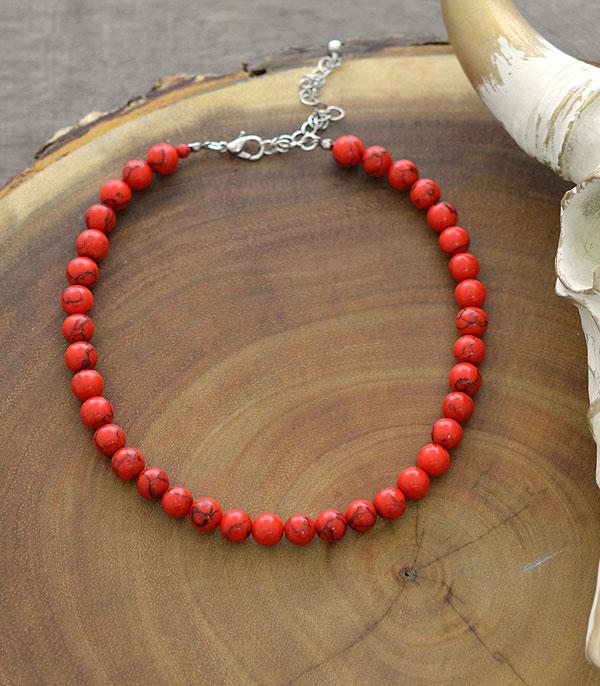 <font color=black>SALE ITEMS</font> :: JEWELRY :: Necklaces :: Wholesale 8mm Stone Bead Choker Necklace