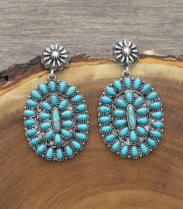 New Arrival :: Wholesale Tipi Western Turquoise Earrings