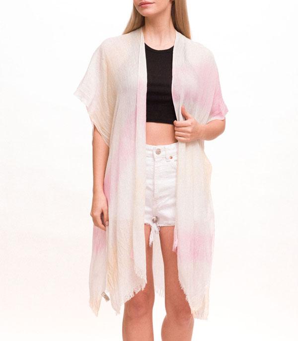 KIMONO I SCARVES :: KIMONO / PONCHO :: Wholesale Soft Light Weight Tie Dye Kimono