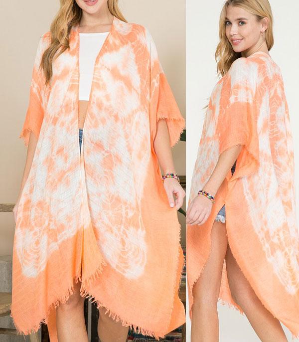 KIMONO I SCARVES :: KIMONO / PONCHO :: Wholesale Soft Light Weight Tie Dye Kimono
