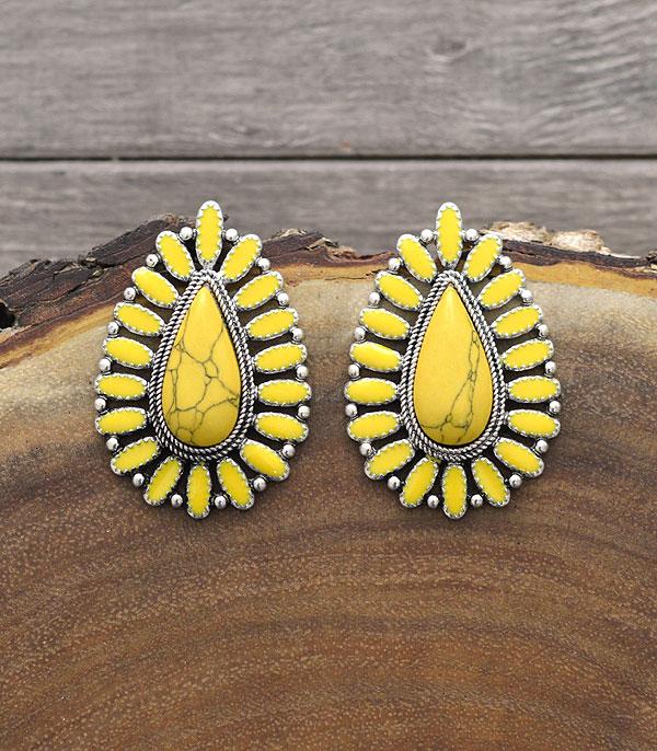<font color=black>SALE ITEMS</font> :: JEWELRY :: Earrings :: Wholesale Teardrop Western Turquoise Earrings