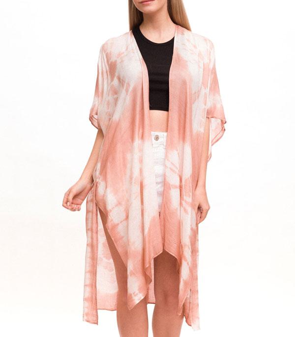 KIMONO I SCARVES :: KIMONO / PONCHO :: Wholesale Tie Dye Womens Kimono Poncho