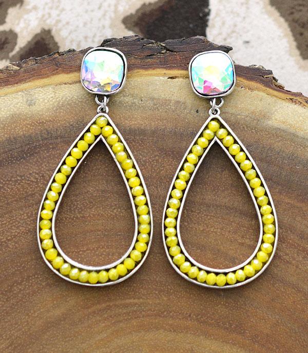 <font color=black>SALE ITEMS</font> :: JEWELRY :: Earrings :: Wholesale Glass Beaded Teardrop Earrings