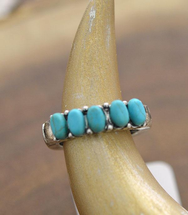 New Arrival :: Wholesale Western Turquoise Stretch Ring